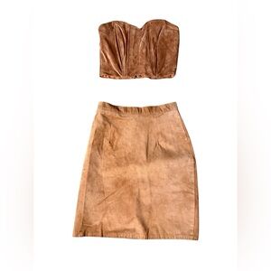 Danier leather, two piece corset and skirt, 5/6